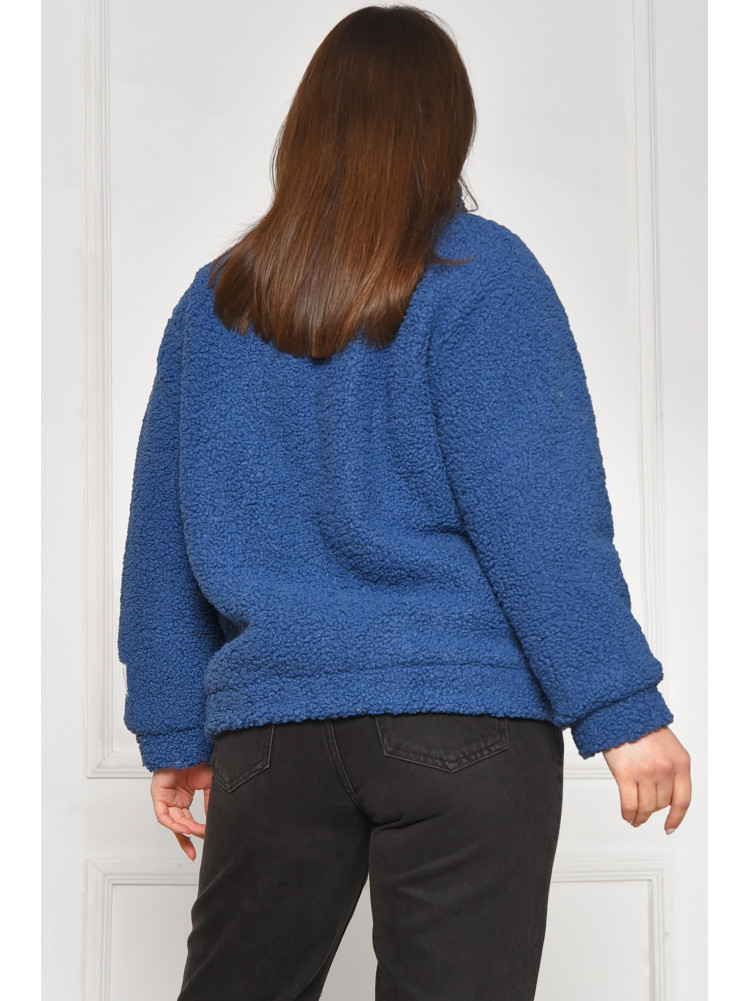 Куртка жіноча тедді демісезонна синього кольору 129 209607C