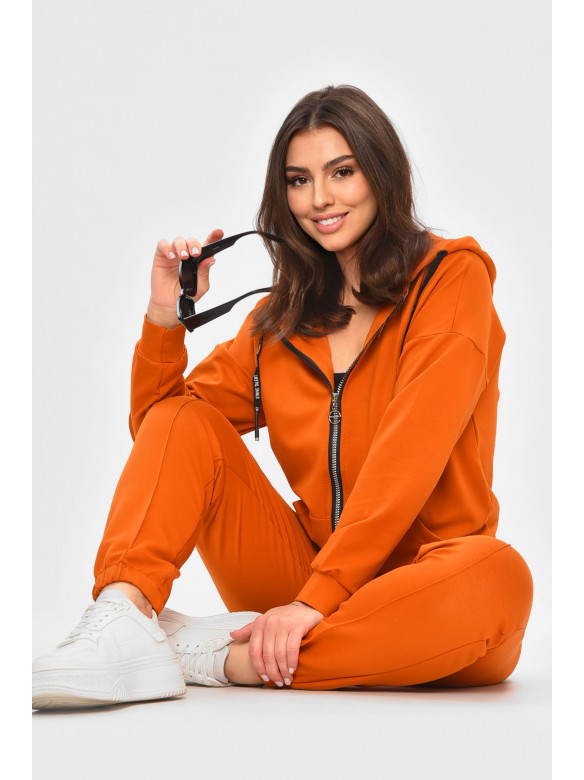 Спортивный костюм женский терракотового цвета Уценка 366 209608C