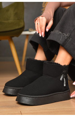 Угги женские черного цвета на меху искуственная замша DG18-1 209613C