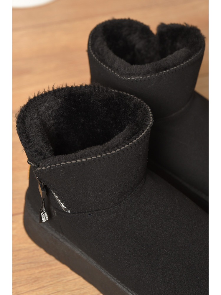 Угги женские черного цвета на меху искуственная замша DG18-1 209613C
