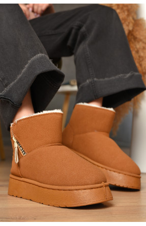 Угги женские бежевого цвета на меху искуственная замша DG18-2 209614C