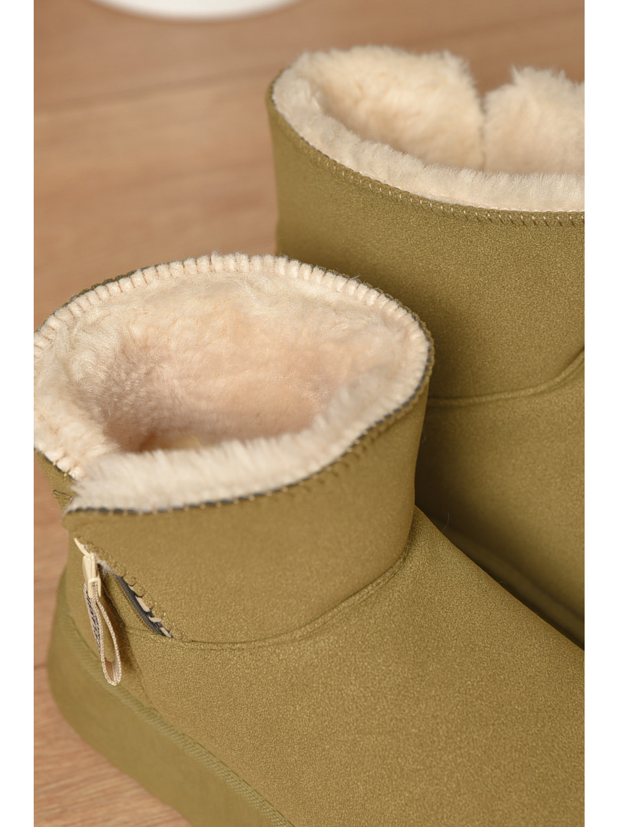 Угги женские цвета хаки на меху искуственная замша DG18-3 209615C
