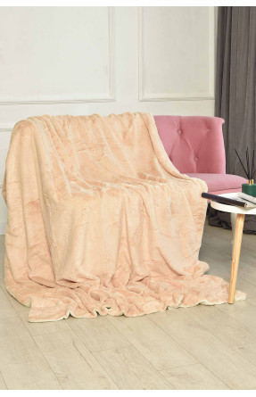 Плед двухсторонний белого и светло-бежевого цвета размер 160*200 11401 209617C