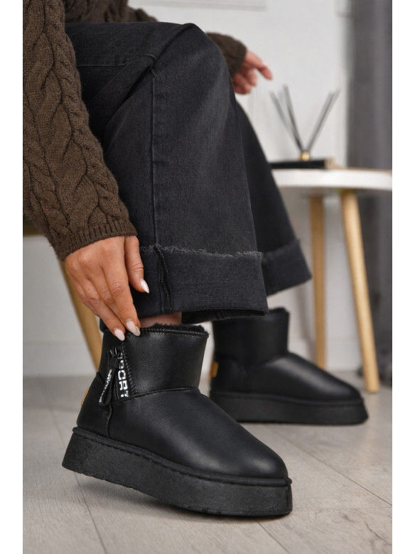 Угги женские на меху черного цвета G18B 209619C