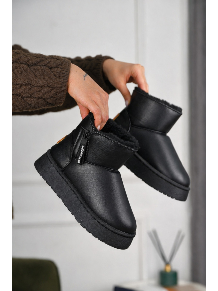 Угги женские на меху черного цвета G18B 209619C