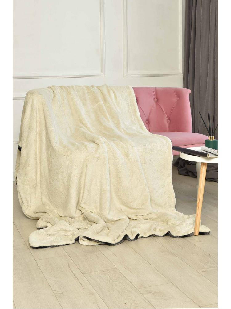 Плед двухсторонний белого и черного цвета с принтом размер 160*200 11401 209621C