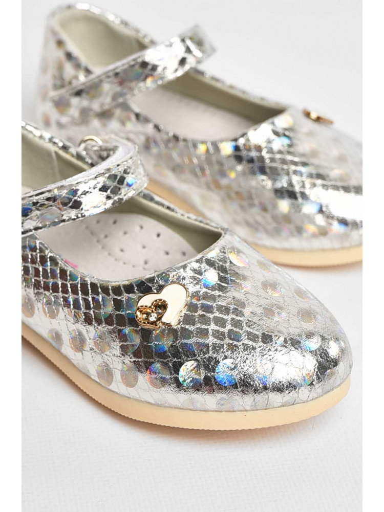 Туфли для девочки серебристого цвета 786-21 209622C