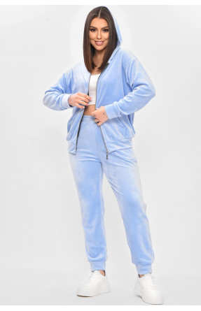 Спортивний костюм жіночий велюровий блакитного кольору 209630C