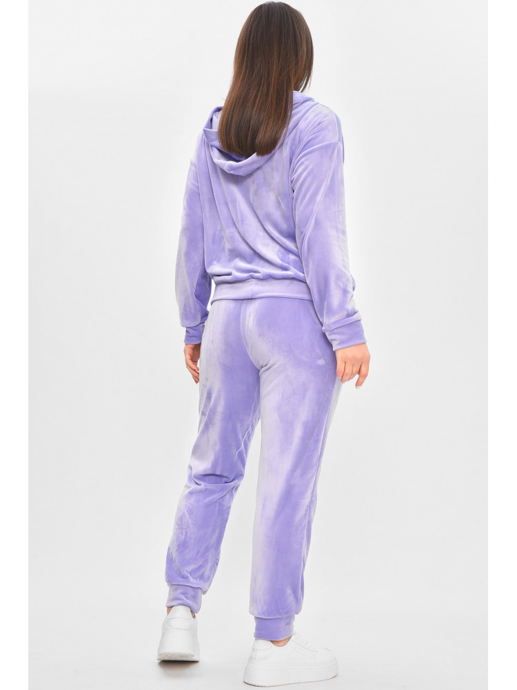 Спортивний костюм жіночий велюровий бузкового кольору 209631C