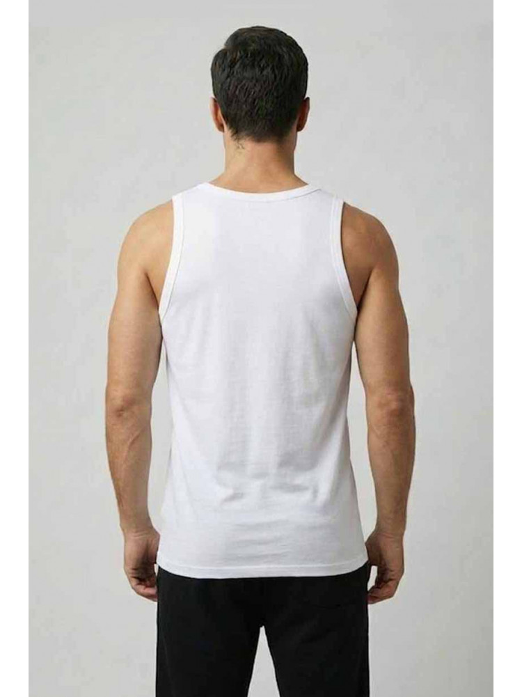 Майка мужская однотонная белого цвета 1111 209634C