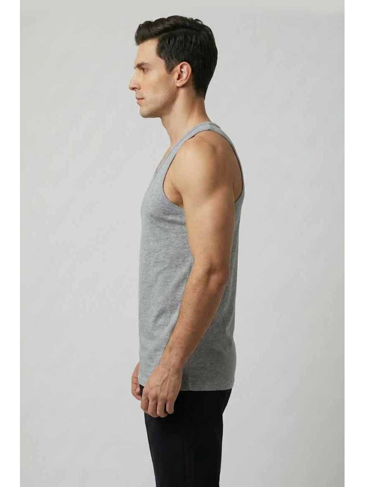 Майка мужская однотонная серого цвета 1111 209635C