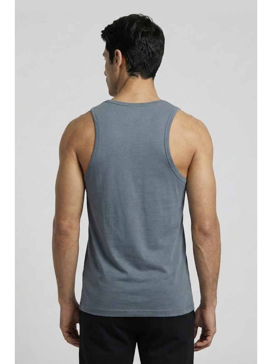 Майка мужская однотонная серого цвета 1111 209636C