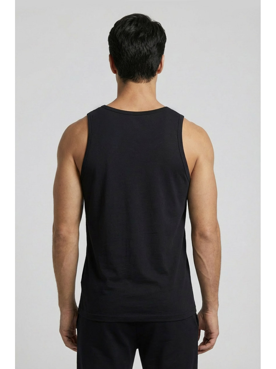 Майка мужская однотонная черного цвета 1111 209638C