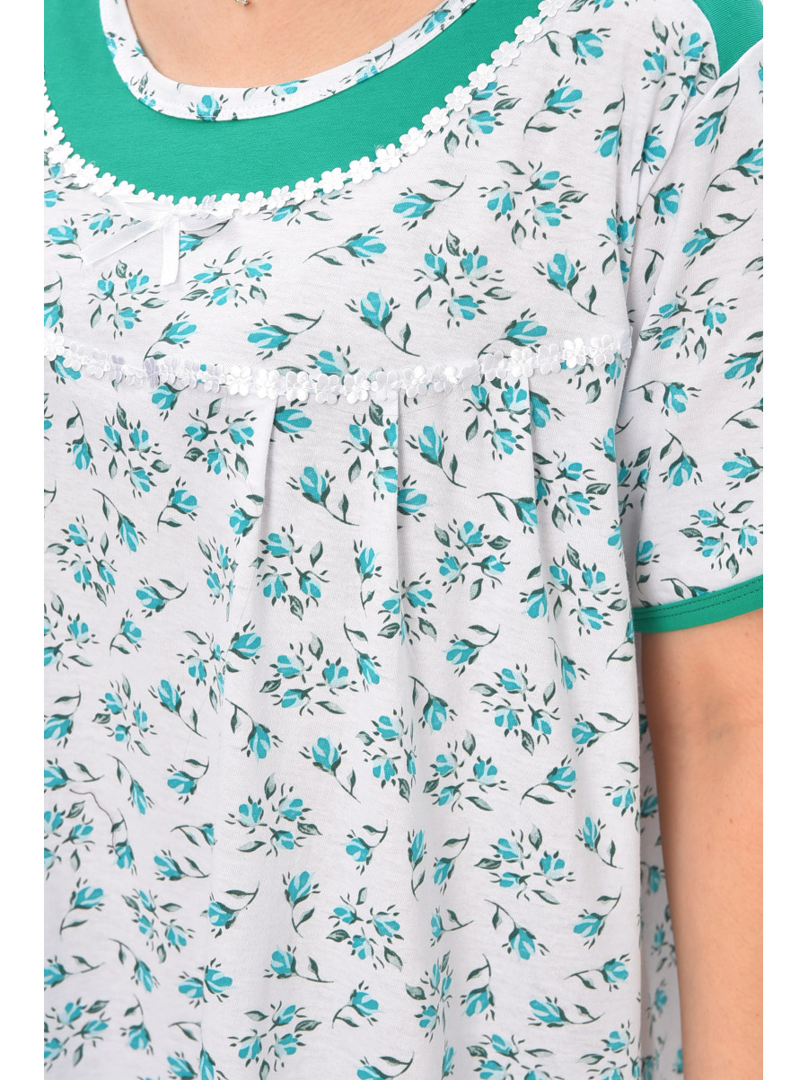 Ночная рубашка женская полубатальная белого цвета с принтом 1017 209657C