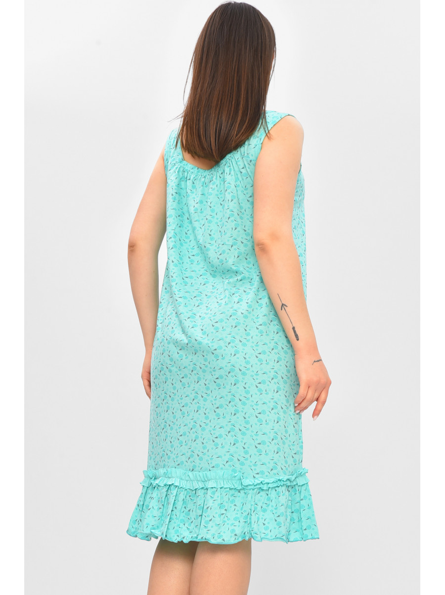 Ночная рубашка женская зеленого цвета с принтом 0031 209661C