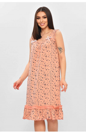 Ночная рубашка женская пудрового цвета с принтом 0031 209662C