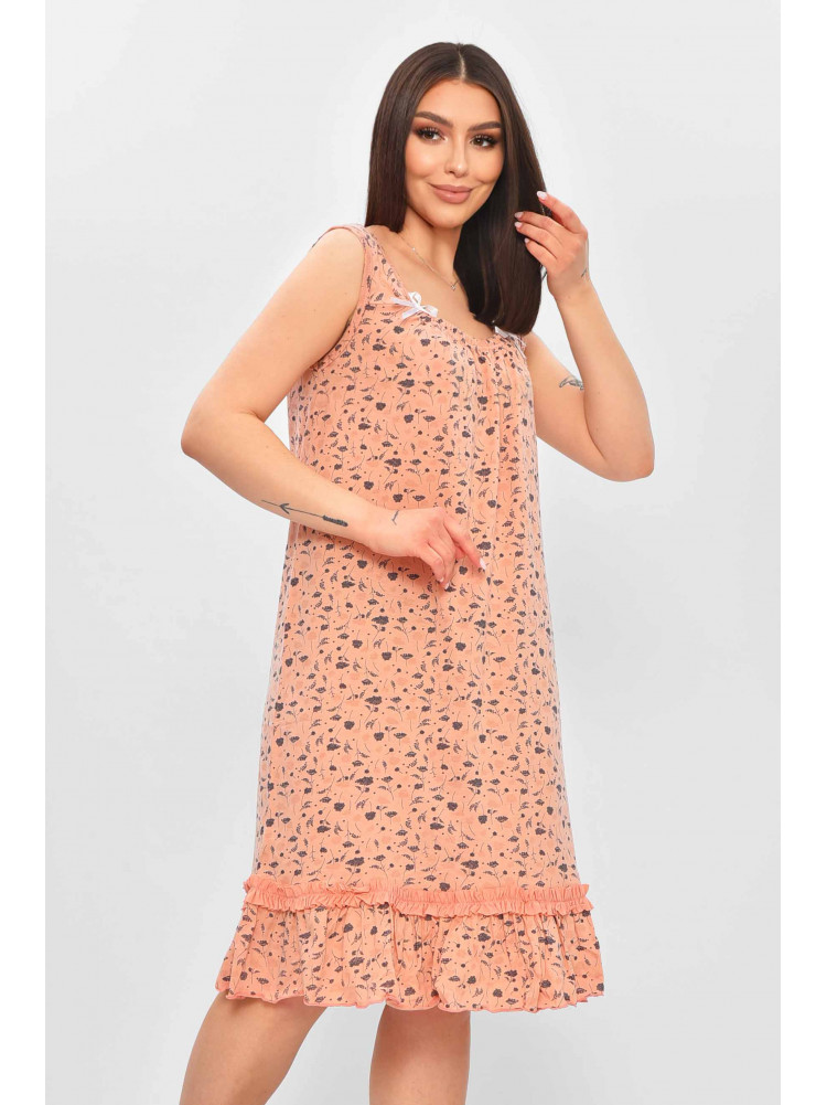 Ночная рубашка женская пудрового цвета с принтом 0031 209662C