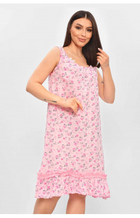 Ночная рубашка женская розового цвета с принтом 0031 209663C