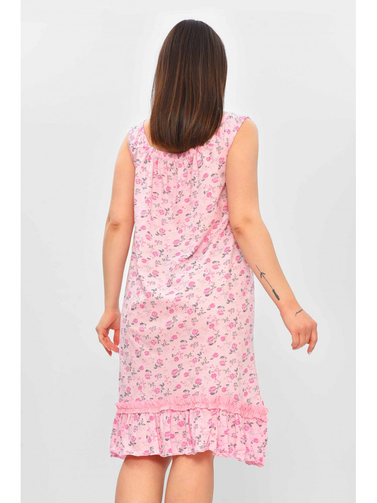 Ночная рубашка женская розового цвета с принтом 0031 209663C