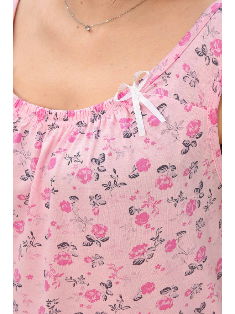 Ночная рубашка женская розового цвета с принтом 0031 209663C