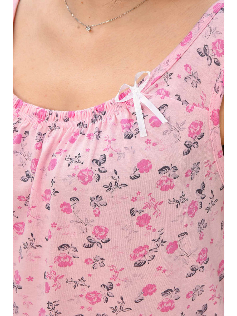 Ночная рубашка женская розового цвета с принтом 0031 209663C