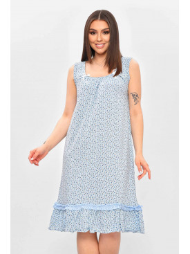 Ночная рубашка женская голубого цвета с принтом 0031 209664C