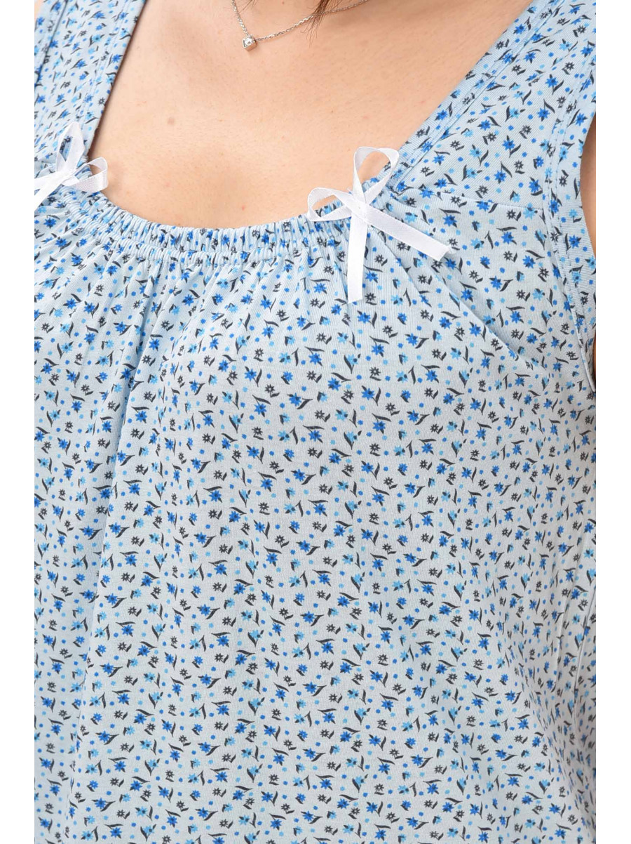 Ночная рубашка женская голубого цвета с принтом 0031 209664C