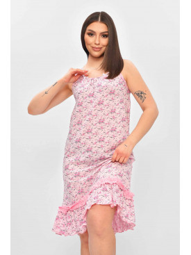 Ночная рубашка женская розового цвета с принтом 0031 209665C Ночная рубашка женская розового цвета с принтом 0031 209665C