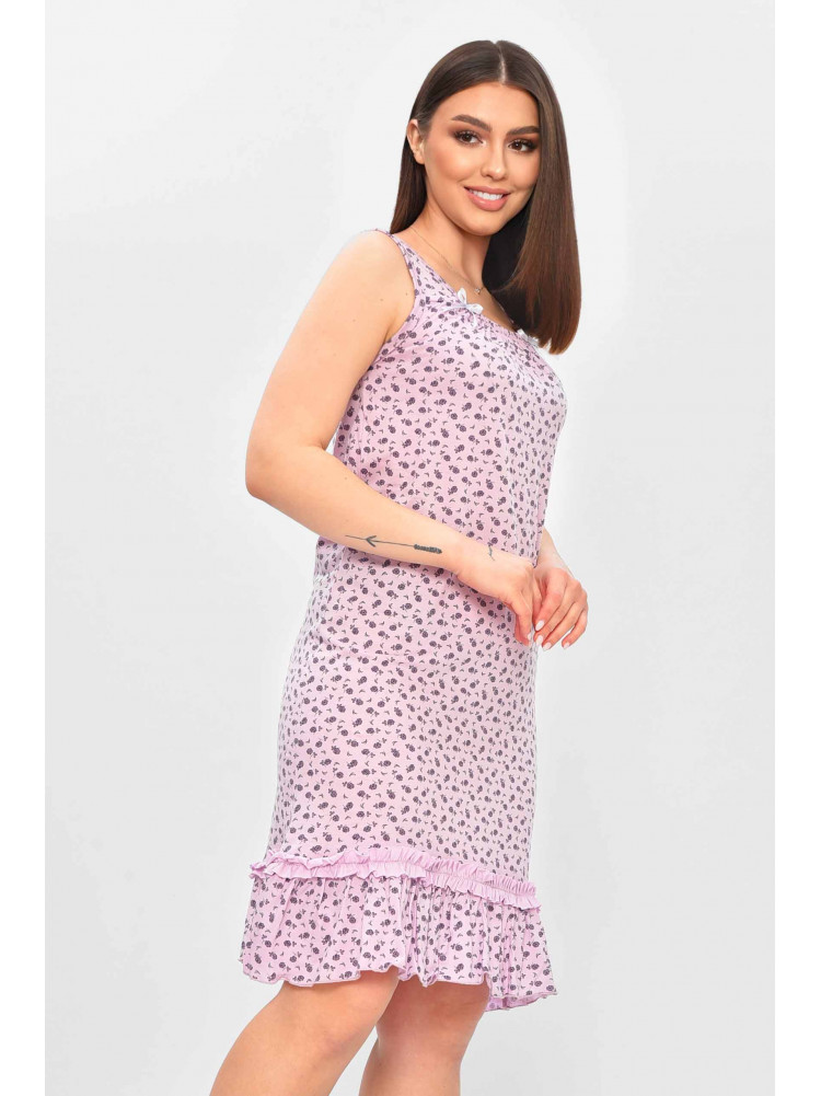 Ночная рубашка женская сиреневого цвета с принтом 0031 209666C