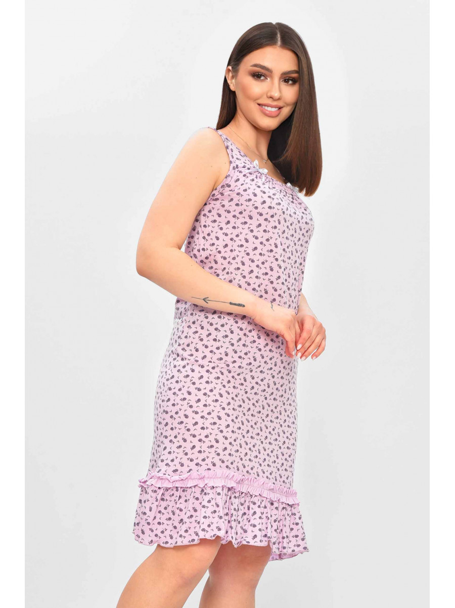 Ночная рубашка женская сиреневого цвета с принтом 0031 209666C