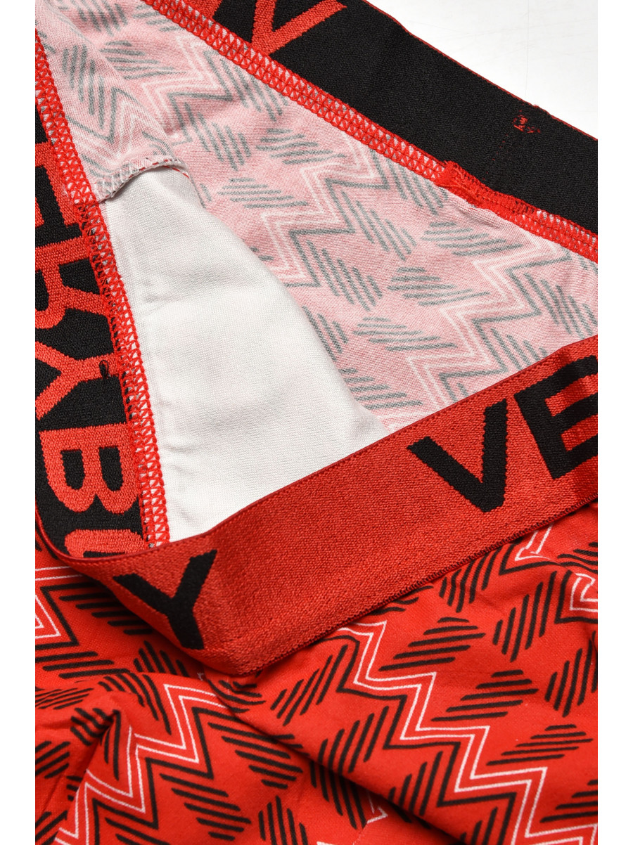 Боксери чоловічі червоного кольору з принтом 6220 209682C