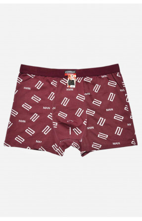 Боксеры мужские бордового цвета с принтом 6816 209685C