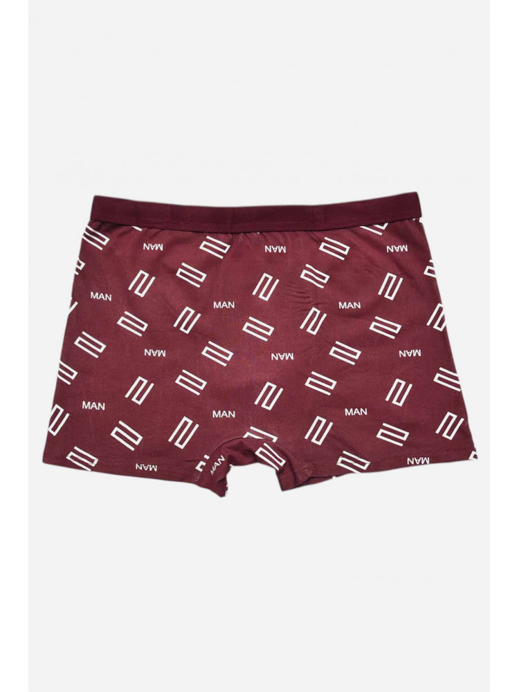 Боксери чоловічі бордового кольору з принтом 6816 209685C