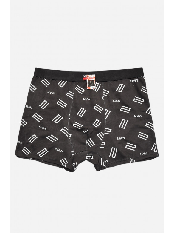 Боксери чоловічі чорного кольору з принтом 6816 209686C