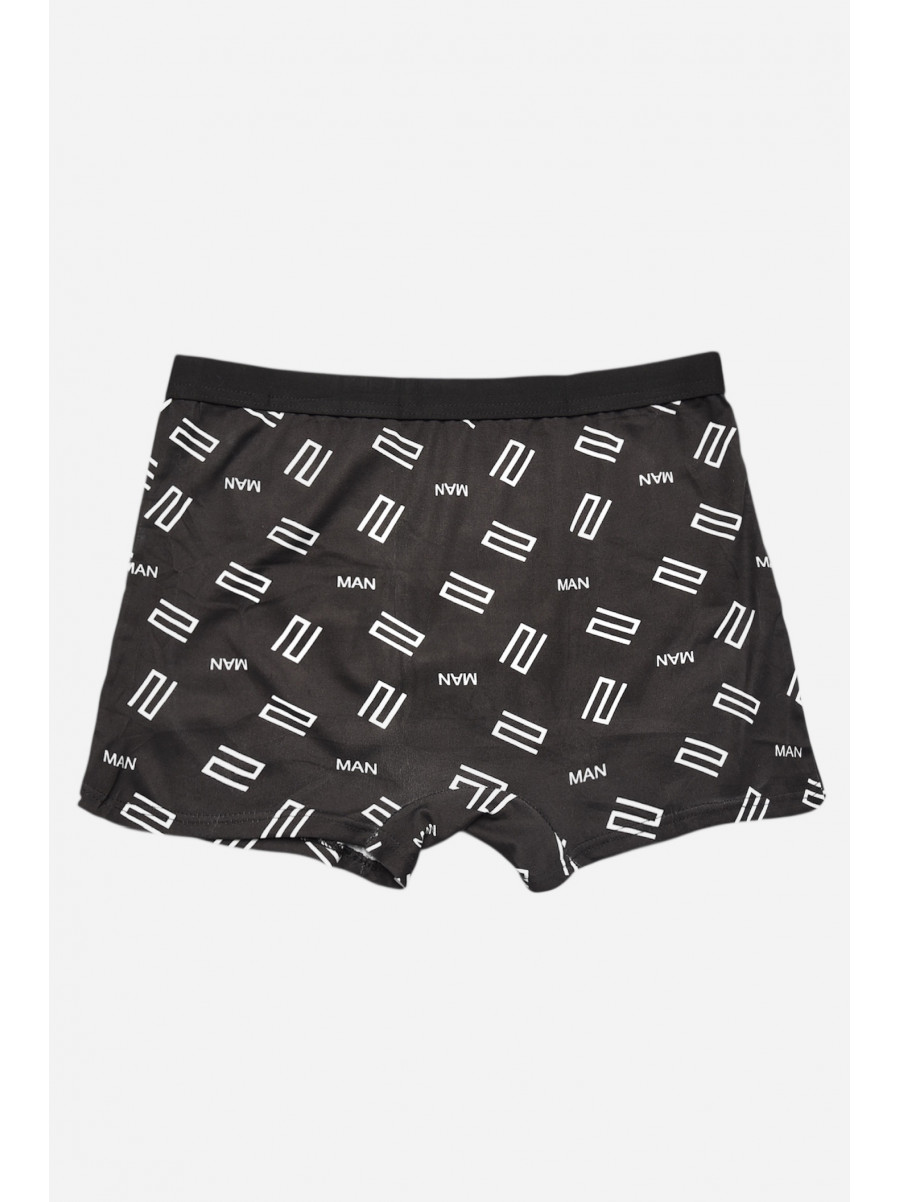 Боксери чоловічі чорного кольору з принтом 6816 209686C