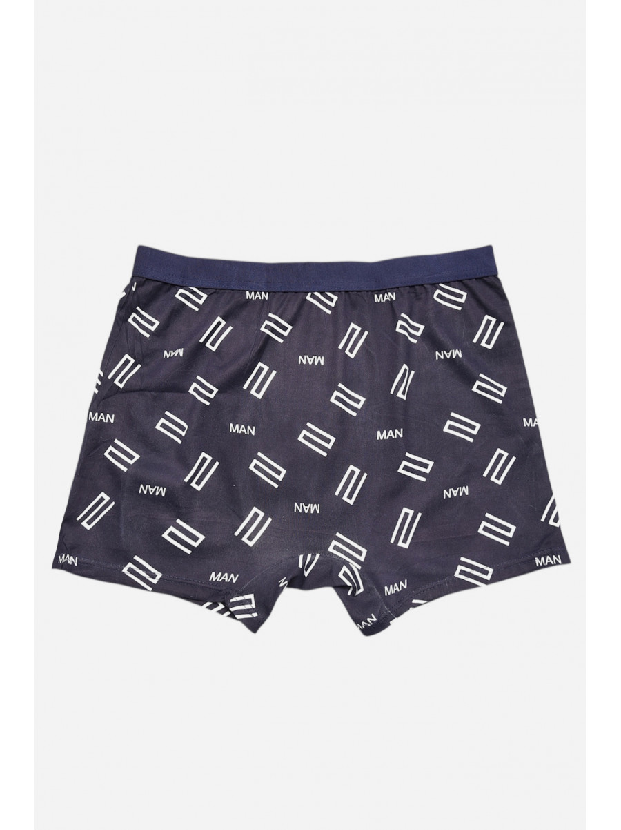 Боксери чоловічі темно-синього кольору з принтом 6816 209687C