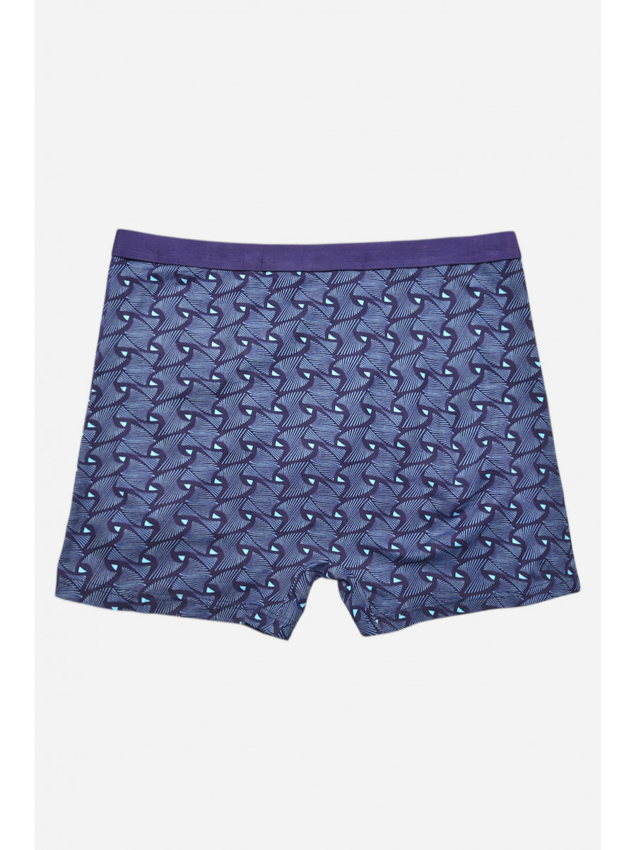 Боксеры мужские тёмно-синего цвета с принтом 7204 209691C
