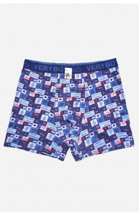 Боксеры мужские тёмно-синего цвета с принтом 6203 209702C