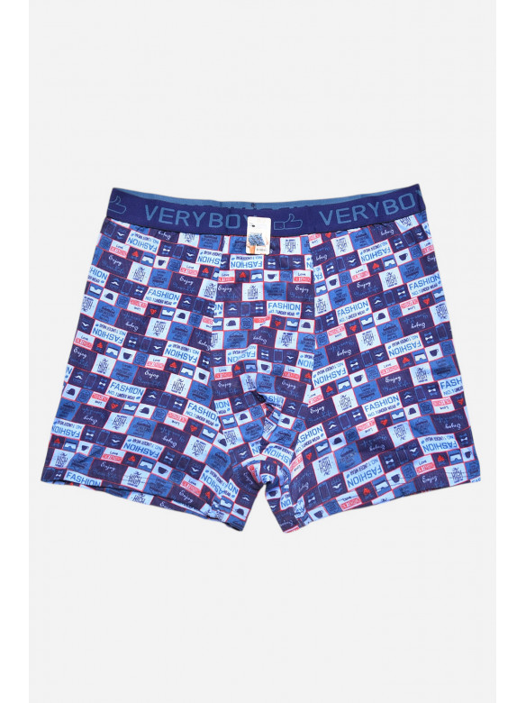 Боксеры мужские тёмно-синего цвета с принтом 6203 209702C