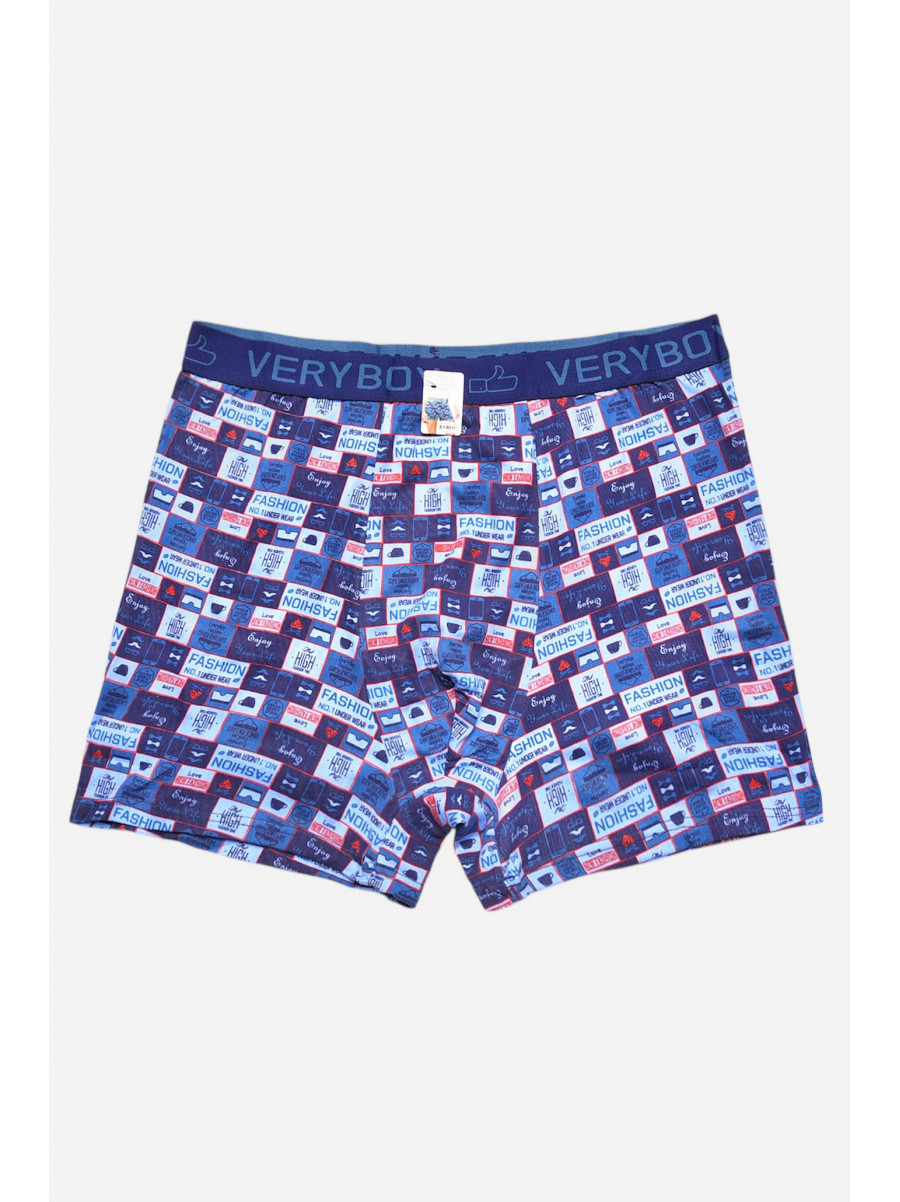 Боксеры мужские тёмно-синего цвета с принтом 6203 209702C