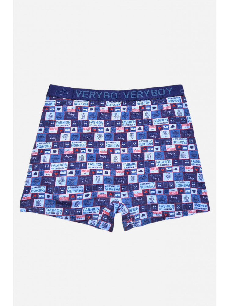 Боксеры мужские тёмно-синего цвета с принтом 6203 209702C