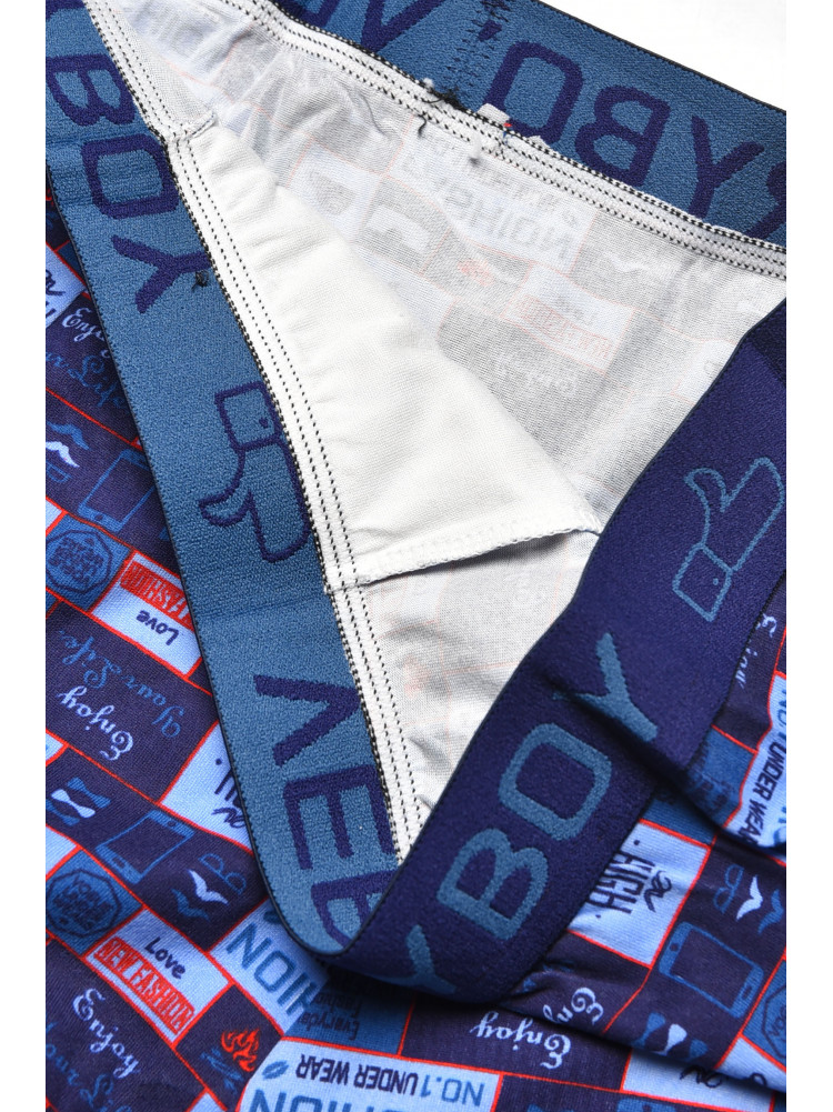 Боксеры мужские тёмно-синего цвета с принтом 6203 209702C