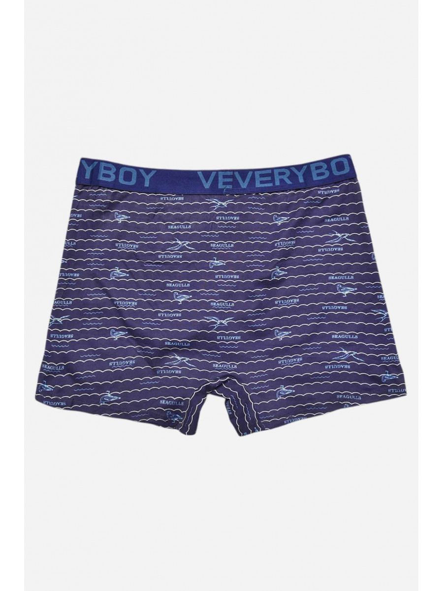 Боксеры мужские тёмно-синего цвета с принтом 6218 209703C