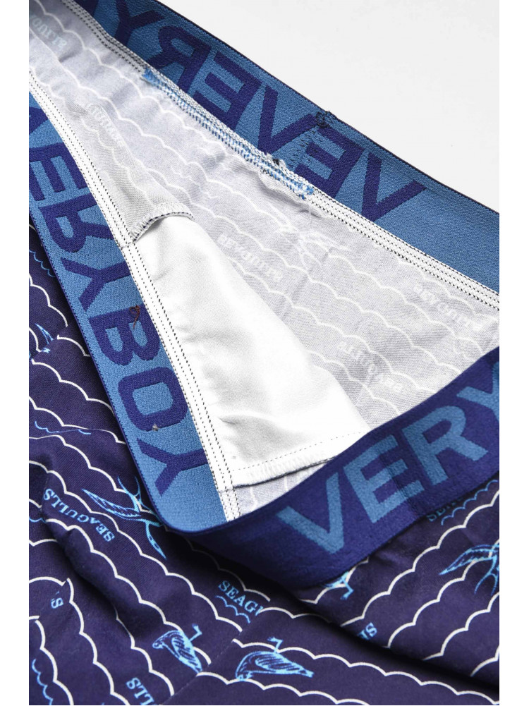 Боксеры мужские тёмно-синего цвета с принтом 6218 209703C