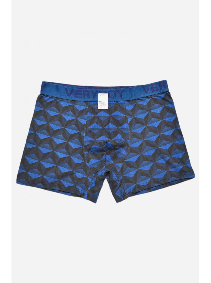 Боксеры мужские тёмно-синего цвета с принтом 6211 209705C