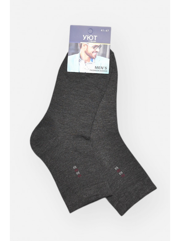 Шкарпетки чоловічі демісезонні темно-сірого кольору YH24-2 209747C