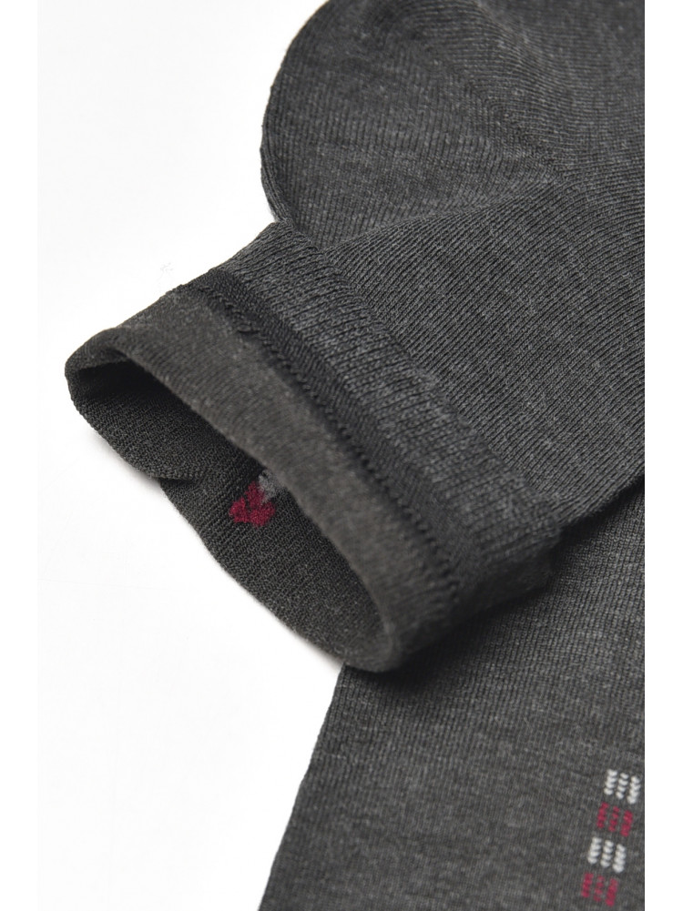 Шкарпетки чоловічі демісезонні темно-сірого кольору YH24-2 209747C
