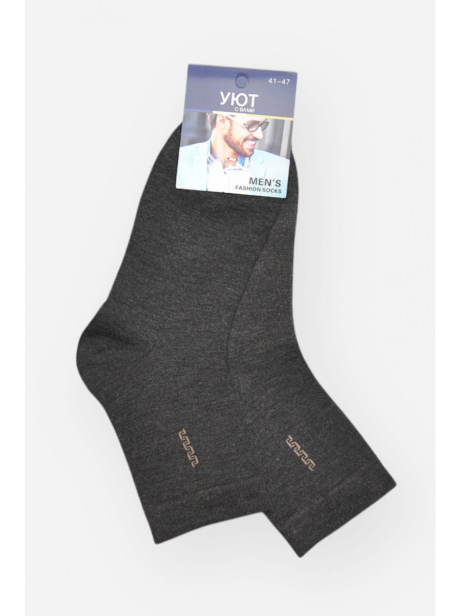 Шкарпетки чоловічі демісезонні темно-сірого кольору YH24-02 209752C