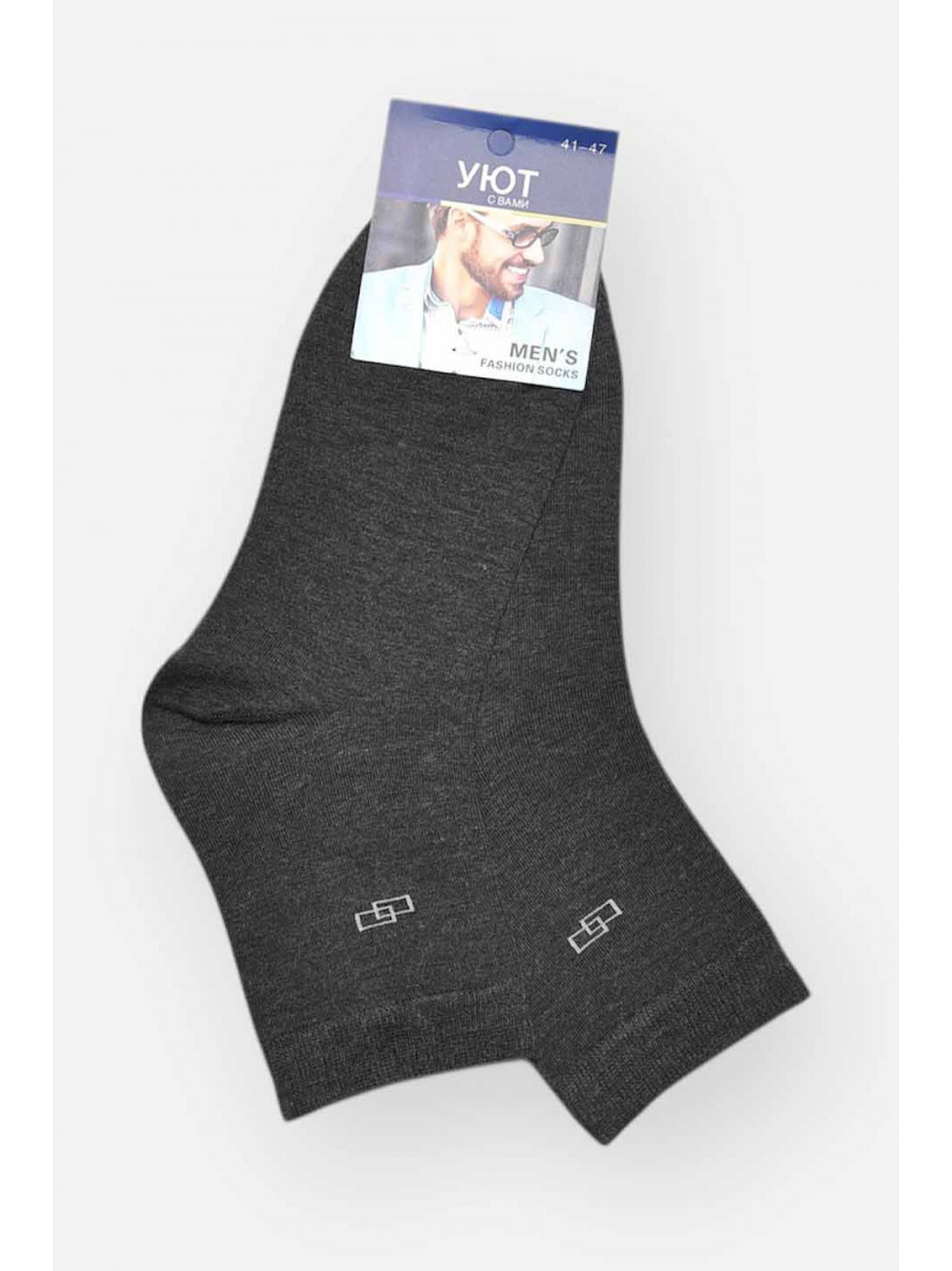 Шкарпетки чоловічі демісезонні темно-сірого кольору YH24-11 209758C