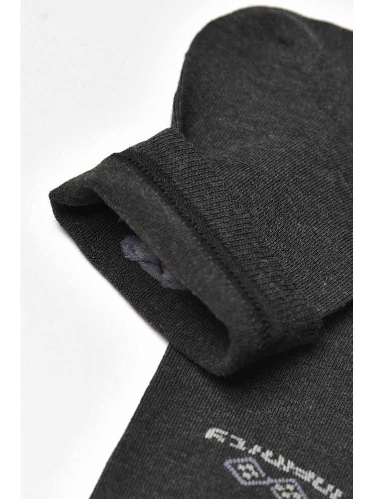 Шкарпетки чоловічі демісезонні темно-сірого кольору YH24-16 209763C
